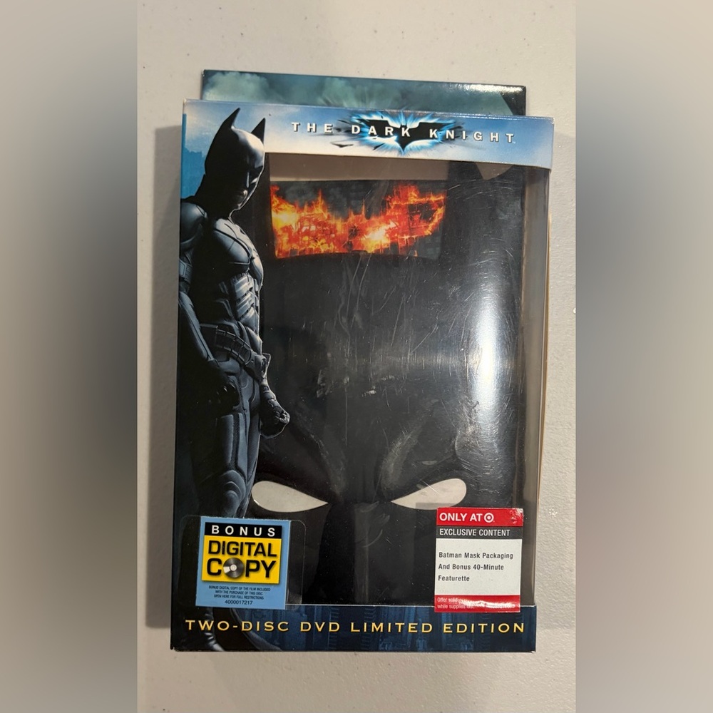 The Dark Knight 2-Disc DVD Limited Edition Batman Mask Packaging New In Box